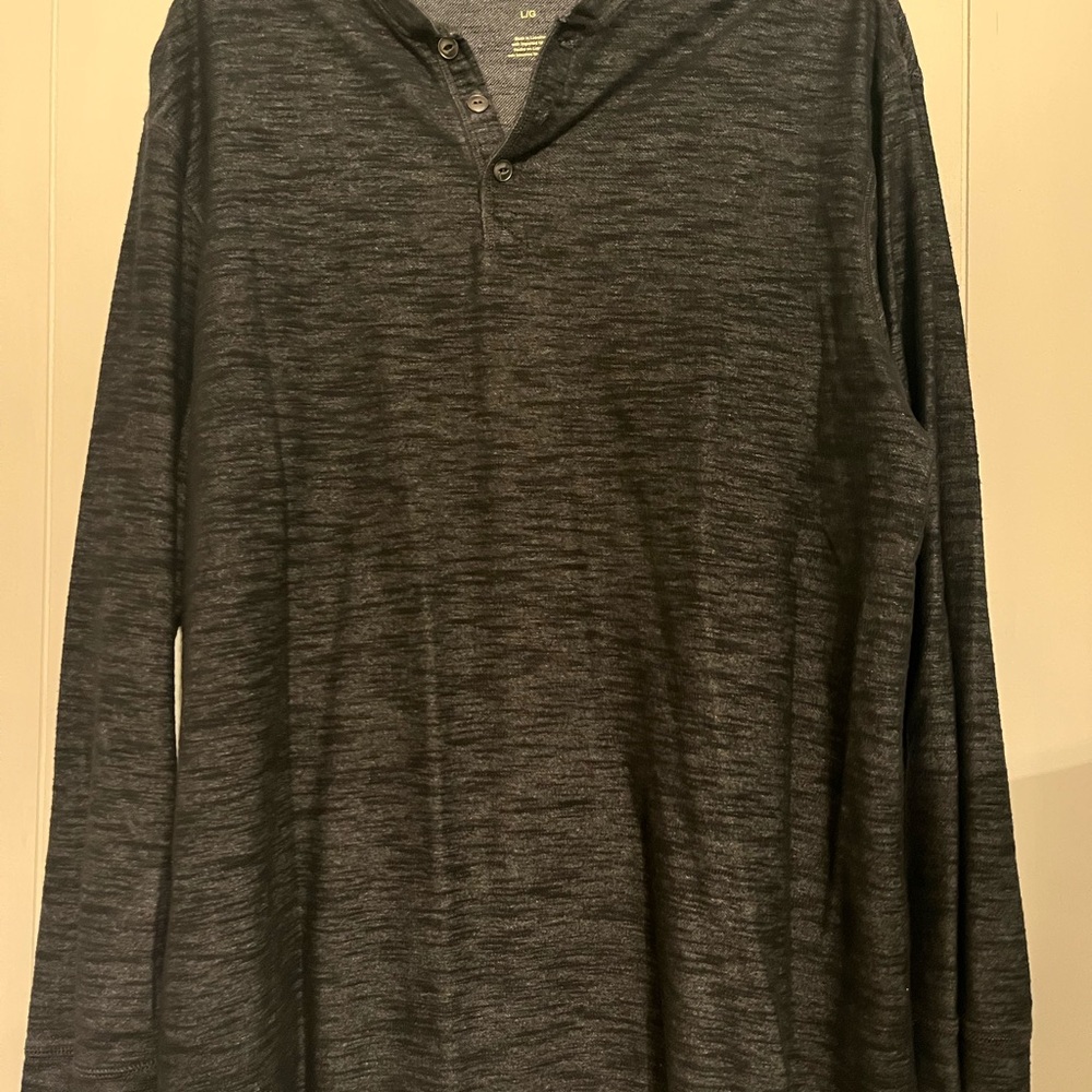 Haggar Charcoal Henley Shirt